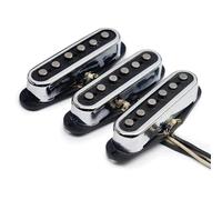 Pastilla de guitarra eléctrica Alnico 3 escalonada con cubierta de latón abierta, bobina de fibra, pastilla ST, estilo vintage, cromada(N M B 1set)