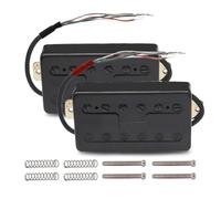Pastilla de guitarra eléctrica con cubierta de latón, pastilla de bobina dividida, pastilla humbucker de doble bobina, salida N7.5K/B15K, cromo negro(Black 1Set)