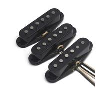 Pastilla De Guitarra Eléctrica Pastilla De Bobina Simple Alnico 3 Con Columna Magnética Escalonada, Clip De Cable De Cartón De Fibra Con Carcasa Para Guitarra Eléctrica ST(Set)