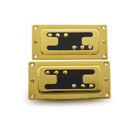 Pastilla De Guitarra Eléctrica Pastilla De Cobre De Bobina Doble De 6 Cuerdas En Forma De H, 72 X 32 Mm, Cable Rojo, Cromo Dorado Y Negro(B+N B)