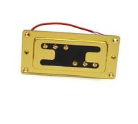 Pastilla De Guitarra Eléctrica Pastilla De Cobre De Bobina Doble De 6 Cuerdas En Forma De H, 72 X 32 Mm, Cable Rojo, Cromo Dorado Y Negro(Neck B)