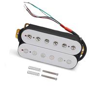 Pastilla De Guitarra Eléctrica, Pastilla Divisoria Humbucker, Pastilla De Doble Bobina, 4 Cables Conductores, Salida De N-7.5K/B-15K, Color Blanco pastilla de guitarra clasica (Color : Neck Pickup)