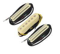 Pastilla De Guitarra Eléctrica Profesional Pastilla De Rieles De Cerámica Pastilla De Bobina Única Rieles Duales Calientes Para Piezas De Guitarra Eléctrica ST SSS Negro Y Amarillo 3 Uds (Color : 3/4