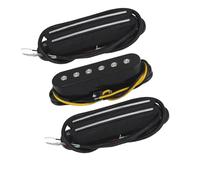 Pastilla De Guitarra Eléctrica Profesional Pastilla De Rieles De Cerámica Pastilla De Bobina Única Rieles Duales Calientes Para Piezas De Guitarra Eléctrica ST SSS Negro Y Amarillo 3 Uds (Color : 2)