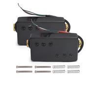 Pastilla de guitarra humbucker de dos líneas 3+3 con cubierta de latón, cable de 4 bobinas, 7,5 kJ/15 kJ, con división de bobina for guitarra LP, color negro(Neck and bridge)
