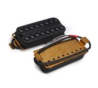 pastilla de guitarra Humbucker De Guitarra Eléctrica De 8 Cuerdas, Doble Bobina, Hexagonal Grande, Pastilla De División De Bobina Ajustable, Salida N10K/B15K, Piezas De Guitarra Negras (Color : 1Set