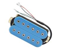 pastilla de guitarra Pastilla De Doble Bobina Hexagonal Ajustable Para Pastilla Divisoria De Bobina De Guitarra De 6 Cuerdas Salida N7.5K/B15K Azul Claro (Color : Bridge Pickup)