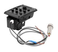 Pastilla de Guitarra, Pastilla de Guitarra con Micrfono Mezcla Modo Dual Preamplificador Ecualizador Accesorios de Piezoelctrica