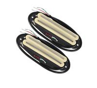 pastilla de guitarra Pastilla De Guitarra Eléctrica, Pastilla Humbucking De Riel Caliente Doble, Juego De Accesorios De Guitarra Eléctrica 9K + 12K (Color : Cream Set)