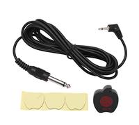 Pastilla de guitarra Transductor de contacto piezoeléctrico Sonido de alta fidelidad Multifunción Sin interferencias Apertura gratuita para práctica y rendimiento ABS negro con 3