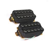 pastilla de guitarra Un Conjunto De Pastillas De Guitarra Eléctrica Negras Humbucker Con Puente De Cuello De Metal De Doble Bobina