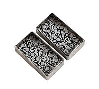 Pastilla de metal con diseño de flores grabadas para guitarra, accesorios para guitarra eléctrica, 2 unidades