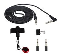 Pastilla de micrófono autoadhesiva para guitarra de 6,35 mm para bajo, violín, banjo, mandolina, ukelele, pastilla de guitarra piezoestable