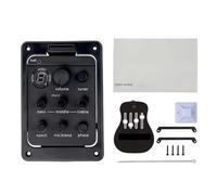 Pastilla de preamplificador de guitarra acústica 301 de 4 bandas, con afinador, ecualizadores de agujero de sonido, accesorios duraderos