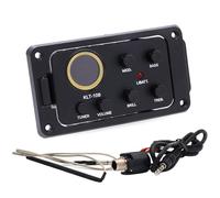 Pastilla de preamplificador de guitarra acústica de 9 V, 4 bandas, salida de 6,35 mm, accesorios para guitarra