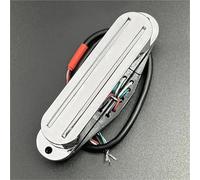 pastilla de puente Alnico V Humbucker Twin Blade Pickup Mini Dual Rail 9K Para Reemplazo De Guitarra Eléctrica Multicolor(Silver)