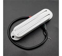 pastilla de puente Alnico V Humbucker Twin Blade Pickup Mini Dual Rail 9K Para Reemplazo De Guitarra Eléctrica Multicolor(White)