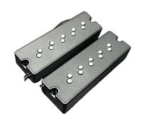 pastilla de puente Humbucker De Bajo Alnico 5 De 5 Cuerdas Con Pieza Polar Escalonada Reducción De Ruido Espaciado De Polos De 16,5/17,5 MM Bobina Dividida De 4 Conductores(B)