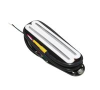 pastilla de puente Humbucker De Riel Cerámico Pastilla De Guitarra De Rieles Duales Color Para Piezas De Guitarra Eléctrica 1 Uds(White 6.2K)