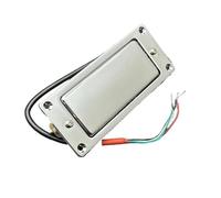 pastilla de puente Mini Humbucker Pastilla De Guitarra Eléctrica Sellada Pastilla Divisoria De Bobina De Cuello Y Puente Para Guitarra LP Negro/cromo 68x29mm(2Pcs Chrome)