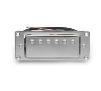 pastilla de puente Mini Pastilla Humbucker De Guitarra Eléctrica De 6 Agujeros Para Guitarra LP Cuello Y Puente Negros/dorados/cromados Universales(Chrome 1Pc)
