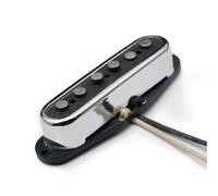 pastilla de puente Pastilla De Guitarra Eléctrica Alnico 5 Escalonados Estilo ST Cubierta De Latón Abierta Bobina De Fibra Pastilla ST Cromo Vintage(Middle 1pc)