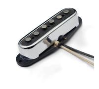 pastilla de puente Pastilla De Guitarra Eléctrica Alnico-ST Con Cubierta De Latón Abierta Bobina De Fibra 3 Estilos Escalonados Cromado(Neck 1pc)