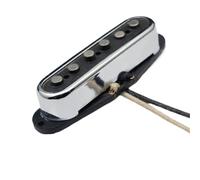 pastilla de puente Pastilla De Guitarra Eléctrica Estilo Alnico-ST Con Cubierta De Latón Abierta Bobina De Fibra 3 Escalonados Estilo Vintage Cromado(Middle 1pc)
