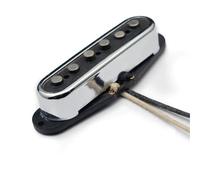 pastilla de puente Pastilla De Guitarra Eléctrica Estilo Alnico-ST Con Cubierta De Latón Abierta Bobina De Fibra 3 Escalonados Estilo Vintage Cromado(Neck 1pc)