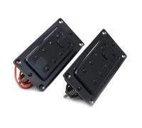 pastilla de puente Pastilla Humbucker De Bajo Eléctrico Profesional Estilo Mini Pastilla De Puente De Cuello De Dos Líneas Y 8 Agujeros Cromo Negro Dorado(Black 2pcs)