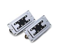 pastilla de puente Pastilla Humbucker Para Bajo Eléctrico Miniestilo Dos Líneas 8 Orificios Pastilla Para Puente Negro Dorado Cromado(Chrome 2pcs)