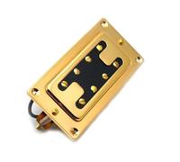 pastilla de puente Pastilla Humbucker Para Bajo Eléctrico Miniestilo Dos Líneas 8 Orificios Pastilla Para Puente Negro Dorado Cromado(Gold)
