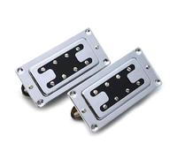 pastilla de puente Pastilla Humbucker Para Bajo Eléctrico Pastilla De Puente De Cuello De Dos Líneas Y 8 Orificios Aplicable A Bajo Eléctrico(Chrome 2pcs)