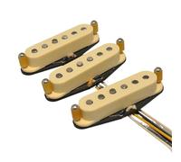 pastilla de puente Pastillas De Guitarra SSS Alnico 5 Bobina Única Para Guitarras Eléctricas Estilo ST Pastilla N/M/B(Yellow)