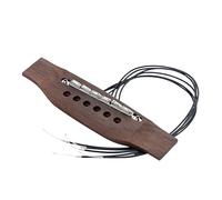 Pastilla de puente piezoeléctrico para guitarra acústica activa para guitarras de 6 cuerdas con granulado de madera rosa