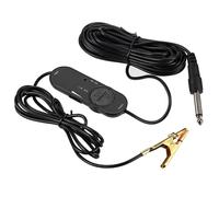 Pastilla de sonido flexible con clip para instrumentos tradicionales, guitarra, violín, luz, portátil, 6,3 mm, conexión de cable recto, clip en pastilla