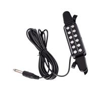 Pastilla de sonido transductor para guitarra con volumen sintonizador de tono de 12 agujeros, pastilla de sonido para guitarra acústica
