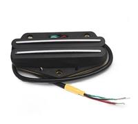 pastilla Eléctrica humbucking Pastilla De Puente Estilo Alnico 2 TL Humbucker De Doble Hoja 4 Salidas De Conducta 9K Alnico 2 Piezas De Guitarra Eléctrica Con División De Bobina(Black)