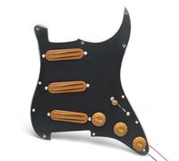 Pastilla Golpeador De Guitarra Eléctrica Golpeador De Guitarra Precableado SSS Multicolor Mini Humbucker Guitarra Eléctrica Cargada Precableada Para Guitarra Estilo ST(Black 5)