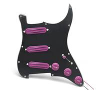 Pastilla Golpeador De Guitarra Eléctrica Guitarra Precableada Pickguard Mini Humbucker Guitarra Eléctrica Cargada Precableada Para Guitarra Estilo SSS ST(Bk F)