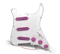 Pastilla Golpeador De Guitarra Eléctrica Guitarra Precableada Pickguard Mini Humbucker Guitarra Eléctrica Cargada Precableada Para Guitarra Estilo SSS ST(White G)