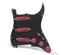 Pastilla Golpeador De Guitarra Eléctrica Guitarra Precableada Pickguard Mini Humbucker Guitarra Eléctrica Cargada Precableada Para Guitarra Estilo SSS ST(Bk I)