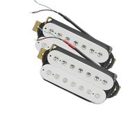 Pastilla Guitarra Eléctrica Pastilla de guitarra eléctrica de doble bobina negra con marco pastilla de guitarra de 7 cuerdas doble bloque pastilla de guitarra eléctrica con filo de cuchillo(White Neck