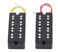 Pastilla Humbucker ajustable, Estilo Abierto 2 Agujeros Recambio Pastilla Doble Bobina Guitarra, Accesorios de Guitarra para Guitarra Bajo Eléctrico de 4 Cuerdas (Negro)