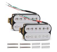 Pastilla Humbucker for guitarra eléctrica, con división de bobina, doble bobina, cable de 4 conductores, salida N-7.5K/B-15K, color blanco(Neck and Bridge)