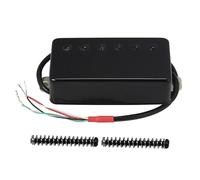 Pastilla Humbucker for guitarra eléctrica LP, con imán de cerámica, for mástil o puente, color negro/dorado. Elige entre:(Black Neck)