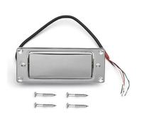 Pastilla Humbucker Mini de 68 x 29 mm for guitarra eléctrica sellada, con división de bobina for mástil y puente, for guitarra LP, color negro/cromado.(Chrome 1PC)