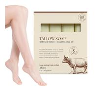 Pastilla Jabón Vacuno - 4 Pastillas Limpiadoras Calmantes Orgánicas Nutritivas - Jabón Antiolor Corporal,para Axilas Pies Espalda Cuerpo Manos Piel Baños Hogar Viajes Hoteles