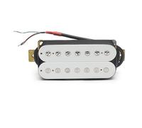 Pastilla negra para guitarra eléctrica pastilla de doble bobina 7 cuerdas pastilla de doble bloque borde de cuchillo pastilla de guitarra eléctrica Pastilla Instrumento Guitarra(White neck 58)
