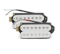 Pastilla negra para guitarra eléctrica pastilla de doble bobina 7 cuerdas pastilla de doble bloque borde de cuchillo pastilla de guitarra eléctrica Eléctrica Guitarra Pastillas Repuesto(White suit)